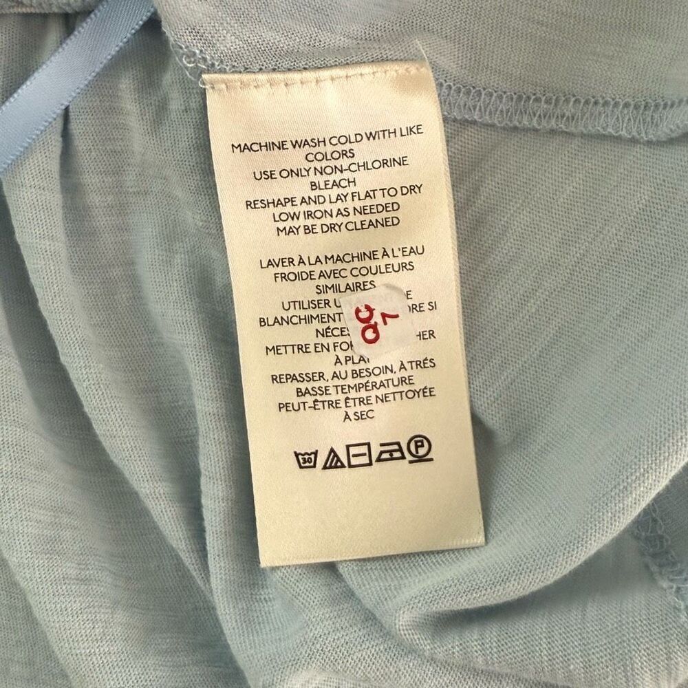 Anthropologie Light Blue Lace Lined Sleeveless Blouse Shark Bite - Women’s US M - Picture 10 of 13